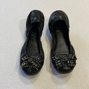 Tory Burch sparkle bow flats
